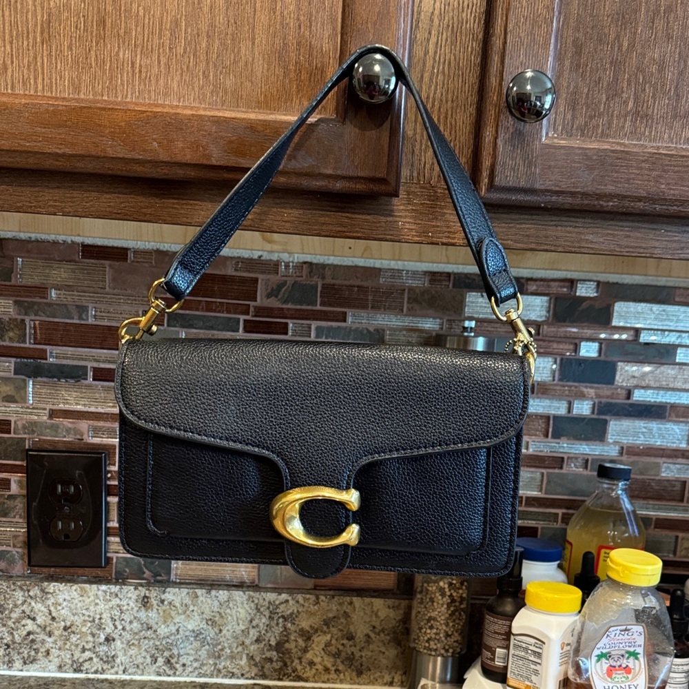 Black Leather Shoulder Bag